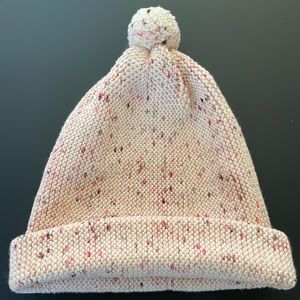 Like New Adult Misha & Puff Pink Confetti Wool Garter Hat - only tried on